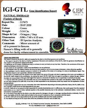 3.14/CT Natural Emerald Stone with Govt. Lab Certificate (12210)