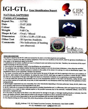 10.43 Ratti Natural Neelam with Govt Lab Certificate-(2331)