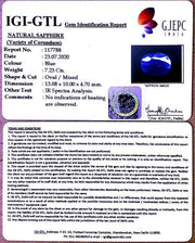 8.03 Ratti Natural Neelam with Govt Lab Certificate-(2331)