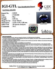 4.49 Ratti Natural Iolite With Govt. Lab Certificate-(2331)
