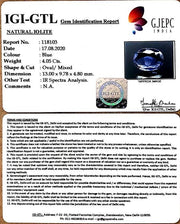4.49 Ratti Natural Iolite With Govt. Lab Certificate-(2331)