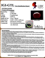7.41 Ratti Natural Ruby with Govt Lab Certificate-(12210)