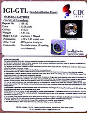3.83/CT Natural Ceylonese Pukhraj Stone with Govt Lab Certificate-YELSA9A