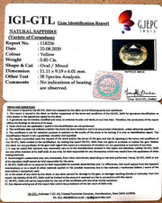 6.49 Ratti Natural Ceylonese Pukhraj Stone with Govt Lab Certificate-(34410)