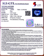 Load image into Gallery viewer, 3.62/CT Natural Blue Sapphire with Govt Lab Certificate-BLUSA9V
