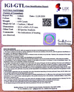 Load image into Gallery viewer, 4.93/CT Natural Blue Sapphire with Govt Lab Certificate-BLUSA9V
