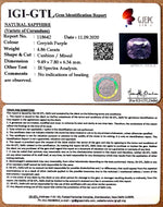 Load image into Gallery viewer, 4.86/CT Natural Purple Sapphire with Govt Lab Certificate-BLUSA9V
