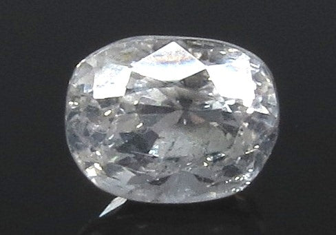 3.45 Ratti Natural White Sapphire with Govt Lab Certificate - (23310)