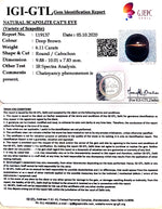 Load image into Gallery viewer, 6.78 Ratti Natural Scapolite Cat&#39;s Eye with Govt. Lab Certified-(1221)
