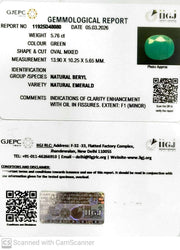 5.76/CT Natural Panna Stone with Govt. Lab Certificate-11925D48080