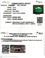 Load image into Gallery viewer, 7.32/CT Natural Panna Stone with Govt. Lab Certificate-11925D48087