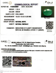7.32/CT Natural Panna Stone with Govt. Lab Certificate-11925D48087