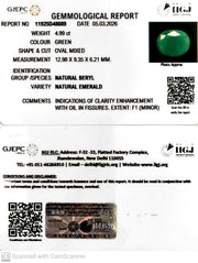 4.99/CT Natural Panna Stone with Govt. Lab Certificate-11925D48089