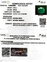 Load image into Gallery viewer, 6.69/CT Natural Panna Stone with Govt. Lab Certificate-11925D48092