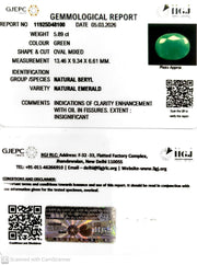 5.89/CT Natural Panna Stone with Govt. Lab Certificate-11925D48100
