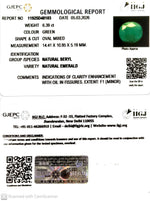 Load image into Gallery viewer, 6.39/CT Natural Panna Stone with Govt. Lab Certificate-11925D48103