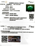 Load image into Gallery viewer, 7.62/CT Natural Panna Stone with Govt. Lab Certificate-11925D48115