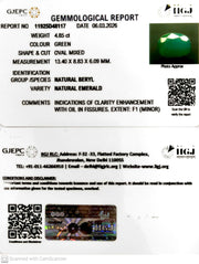 4.85/CT Natural Panna Stone with Govt. Lab Certificate-11925D48117