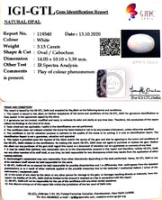 3.13/CT Natural Opal with Govt. Lab Certificate (4551)
