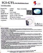 5.64/CT Natural Opal with Govt. Lab Certificate (4551)