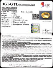 4.94/CT Natural Yellow Sapphire With Govt Lab Certificate-YELSA9U