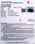 Load image into Gallery viewer, 6.38 Ratti Natural Blue Sapphire with Govt Lab Certificate-(1221 )
