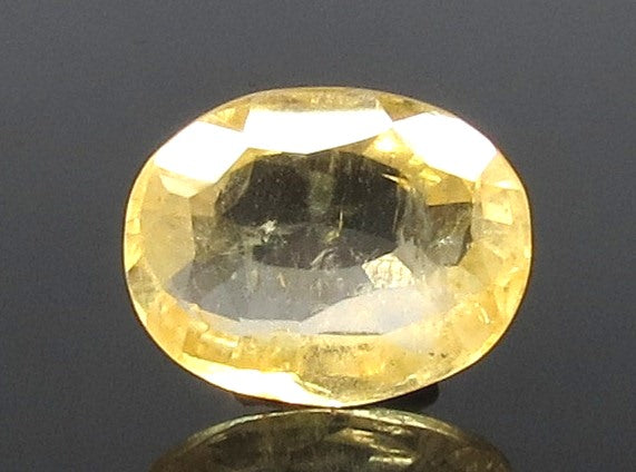 4.10/CT Natural yellow sapphire with Govt Lab Certificate-(YELSA9W)