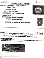 5.56/CT Natural Yellow Sapphire With Govt Lab Certificate-12061D48979