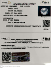 1.91/CT Natural Zircon with Govt. Lab certificate-12061D48997