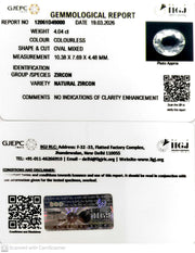 4.04/CT Natural Zircon with Govt. Lab certificate-12061D49000
