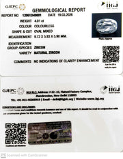 4.01/CT Natural Zircon with Govt. Lab certificate-12061D49001