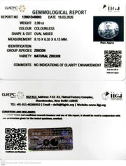 3.99/CT Natural Zircon with Govt. Lab certificate-12061D49003