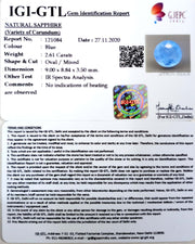 2.89 Ratti Natural Blue Sapphire With Govt Lab Certified-(4551)