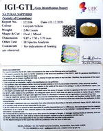 Load image into Gallery viewer, 3.17 Ratti Natural Ceylonese Yellow Sapphire with Govt Lab Certificate-(4551)
