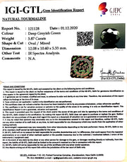 6.51 Ratti Natural Tourmaline Deep Greyish Green With Govt. Lab Certificate-(1221)