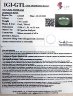Load image into Gallery viewer, 7.61/CT Natural Panna Stone with Govt. Lab Certified-(8991)
