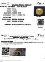 Load image into Gallery viewer, 6.69/CT Natural Yellow Sapphire With Govt Lab Certificate-12214D49571