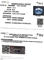 Load image into Gallery viewer, 7.31/CT Natural Blue Sapphire with Govt Lab Certificate-12214D49580