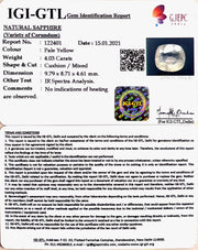 4.47 Ratti  yellow sapphire with Govt Lab Certificate-(6771)