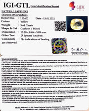 4.08 Ratti  yellow sapphire with Govt Lab Certificate-(6771)