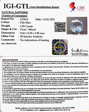 2.95/CT Natural Blue Sapphire with Govt Lab Certificate-BLUSA9T