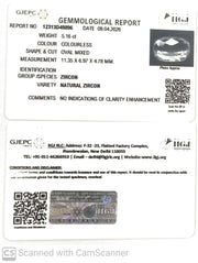 5.16/CT Natural Zircon with Govt. Lab certificate-12313D49896