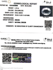 5.18/CT Natural Zircon with Govt. Lab certificate-12313D49900