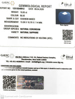 Load image into Gallery viewer, 10.83/CT Natural Blue Sapphire with Govt Lab Certificate-12313D49912