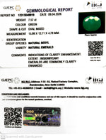 Load image into Gallery viewer, 7.57/CT Natural Panna Stone with Govt. Lab Certificate-12313D49919