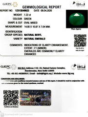 7.22/CT Natural Panna Stone with Govt. Lab Certificate-12313D49923