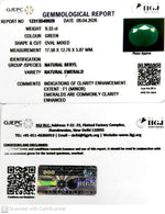 Load image into Gallery viewer, 9.33/CT Natural Panna Stone with Govt. Lab Certificate-12313D49929