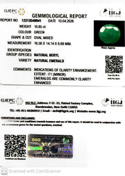 10.85/CT Natural Panna Stone with Govt. Lab Certificate-12313D49941