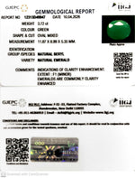 Load image into Gallery viewer, 3.72/CT Natural Panna Stone with Govt. Lab Certificate-12313D49947