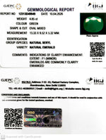Load image into Gallery viewer, 4.85/CT Natural Panna Stone with Govt. Lab Certificate-12313D49949